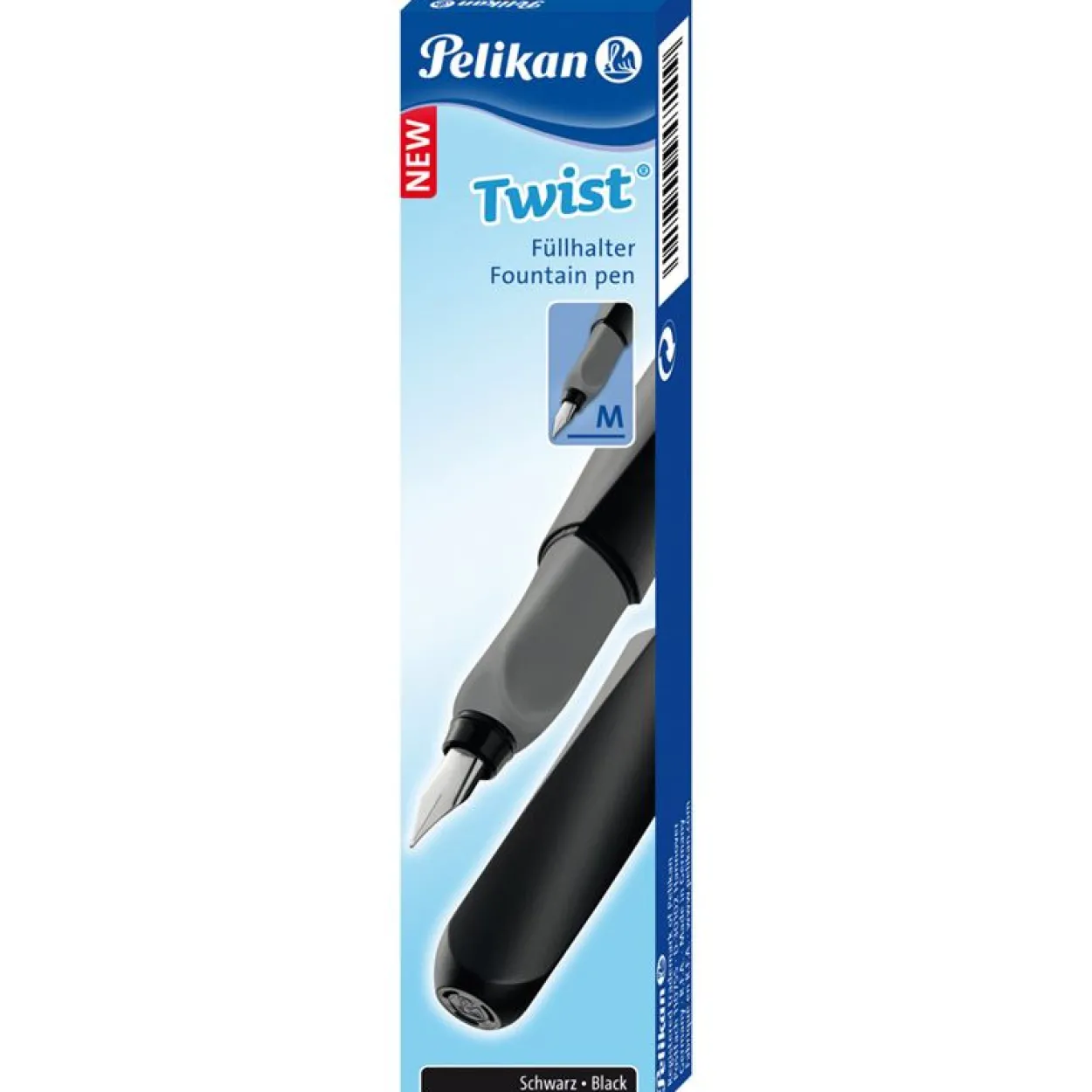 Pelikan Twist Füllhalter, schwarz/grau