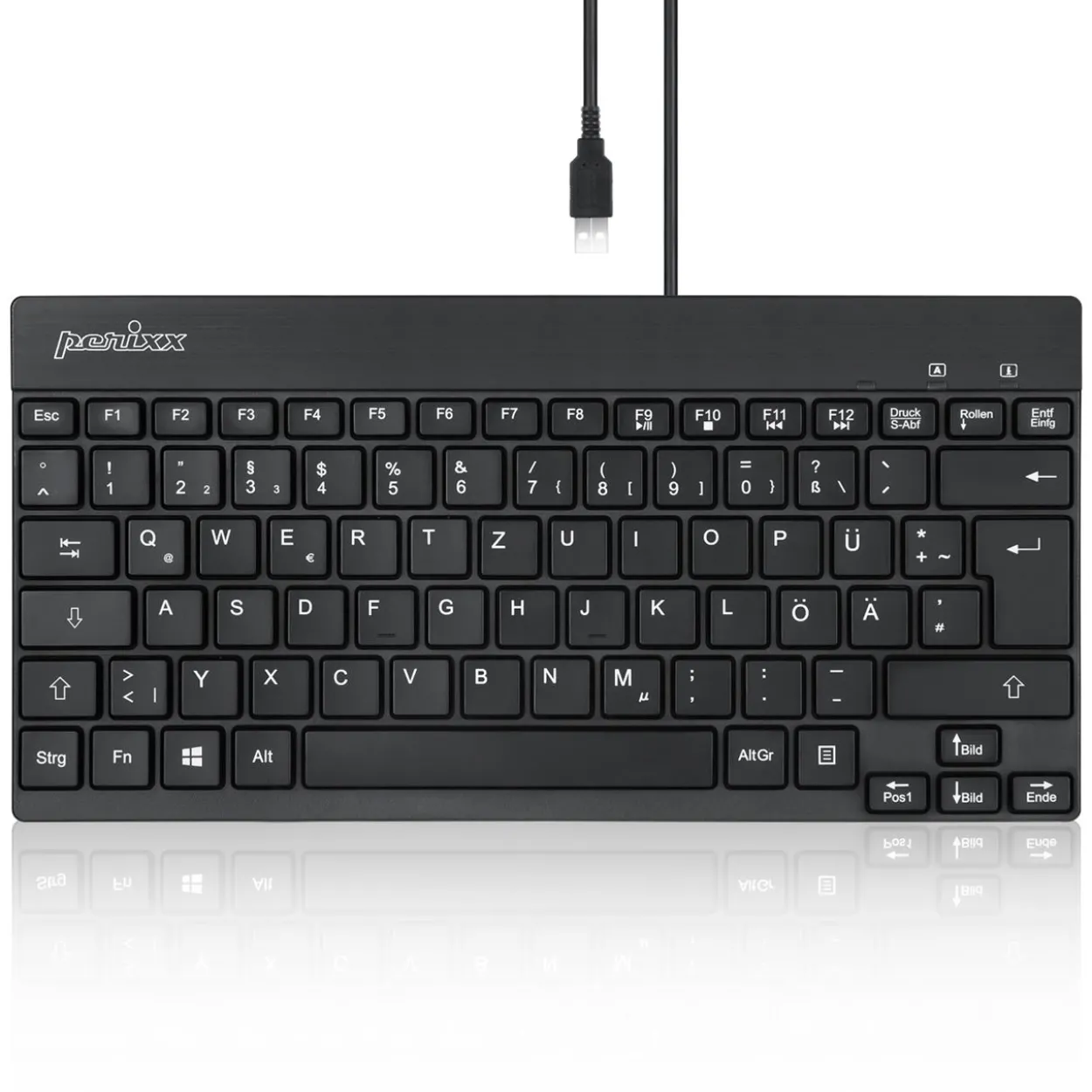 Perixx Periboard-426 Mini USB Deutsch schwarz (kabelgebunden)