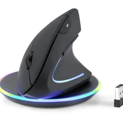 Perixx PERIMICE-713 RX Vertikale Ergonomie-Maus, kabellos, inkl. Ladepad