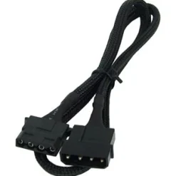 Phobya 4Pin Molex Stromverlängerung 60cm - Schwarz