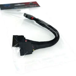 Phobya Strom/SATA Y-Kabel intern 4Pin Molex auf 2x SATA 15cm - Schwarz