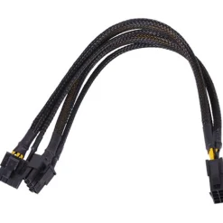 Phobya Y-Kabel 8Pin Buchse auf 2x 6+2Pin Stecker (VGA) - Schwarz