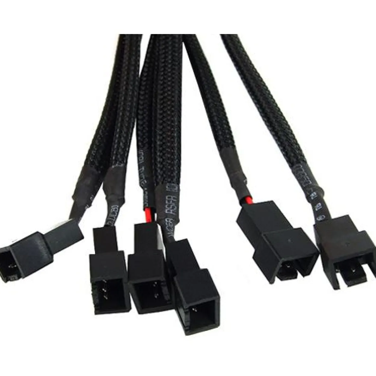 Phobya Y-Kabel 3Pin Molex auf 6x 3Pin Molex 60cm - Schwarz