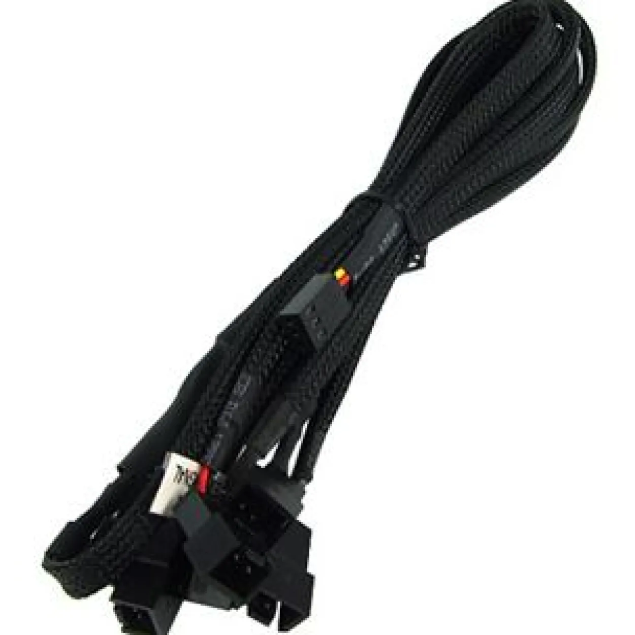 Phobya Y-Kabel 3Pin Molex auf 6x 3Pin Molex 60cm - Schwarz