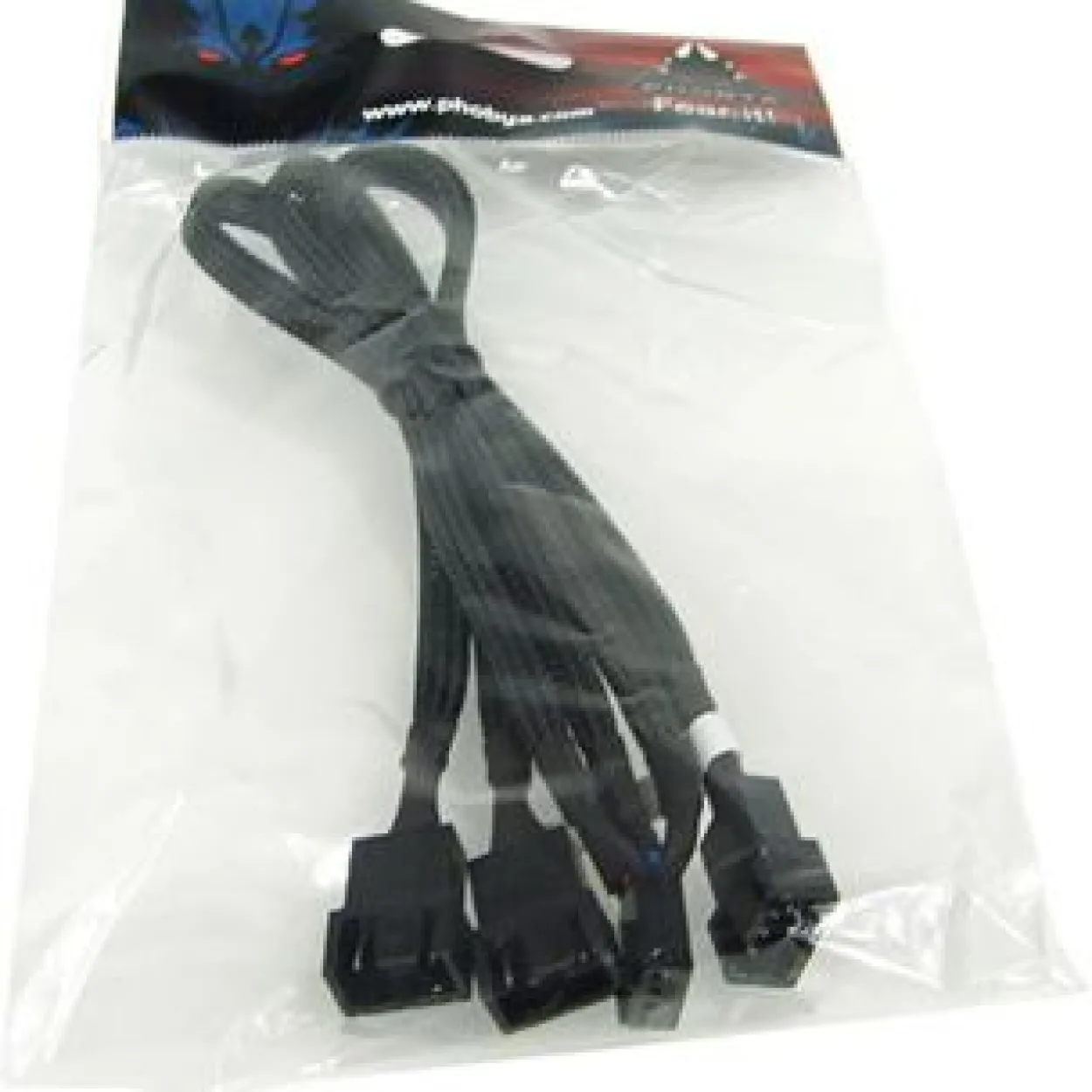 Phobya Y-Kabel 4Pin PWM auf 3x 4Pin PWM 30cm - Schwarz