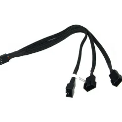 Phobya Y-Kabel 4Pin PWM auf 3x 4Pin PWM 30cm - Schwarz