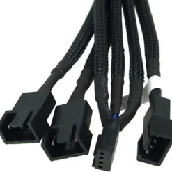 Phobya Y-Kabel 4Pin PWM 3x 4Pin PWM 10cm - Schwarz