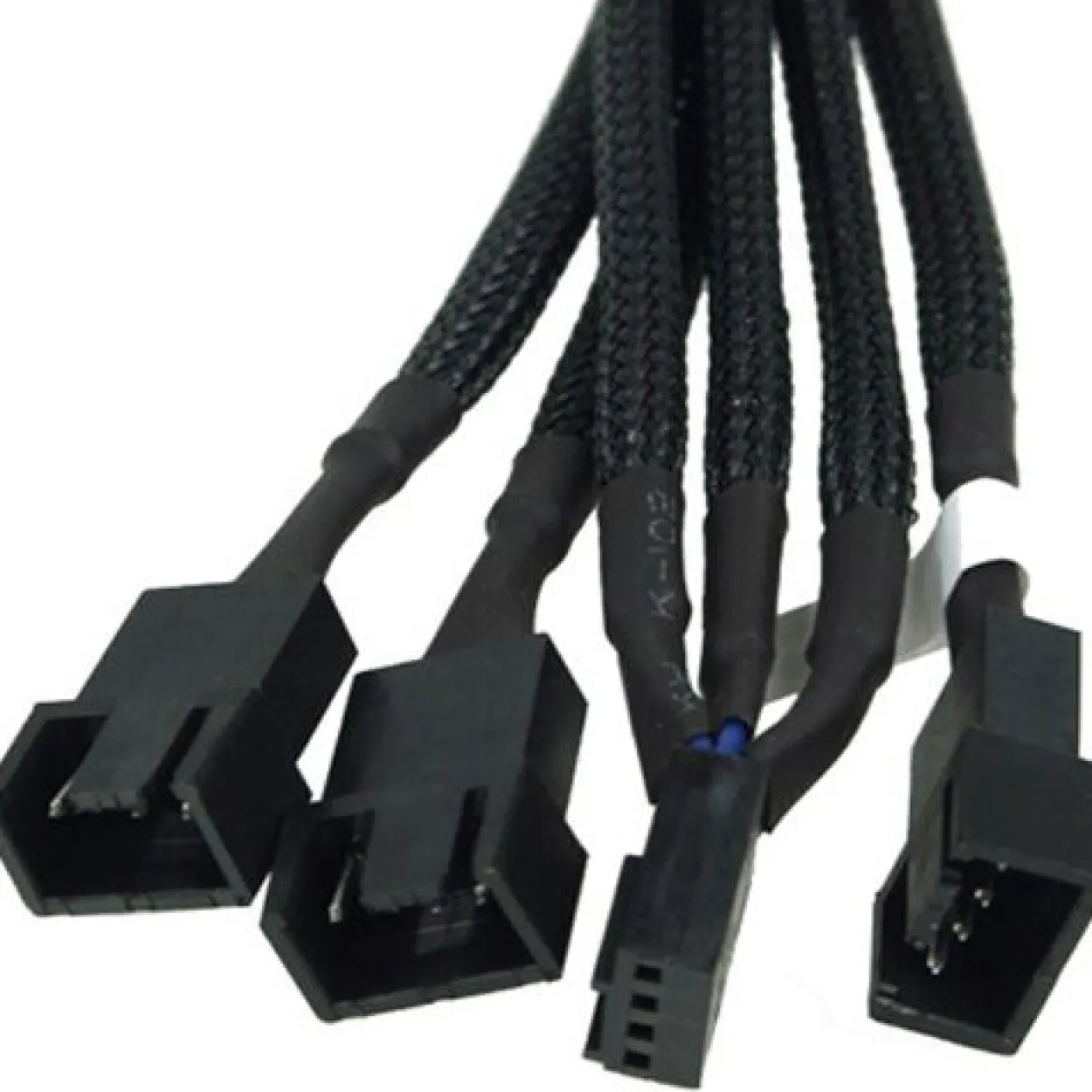 Phobya Y-Kabel 4Pin PWM 3x 4Pin PWM 10cm - Schwarz