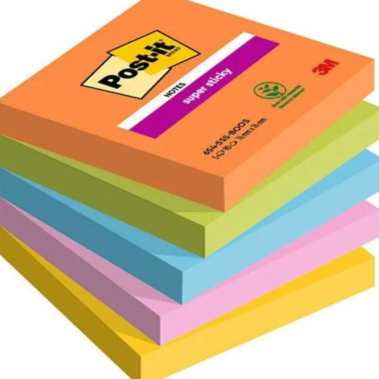 Post-it Boost Haftnotizen extrastark farbsortiert 5 Blöcke