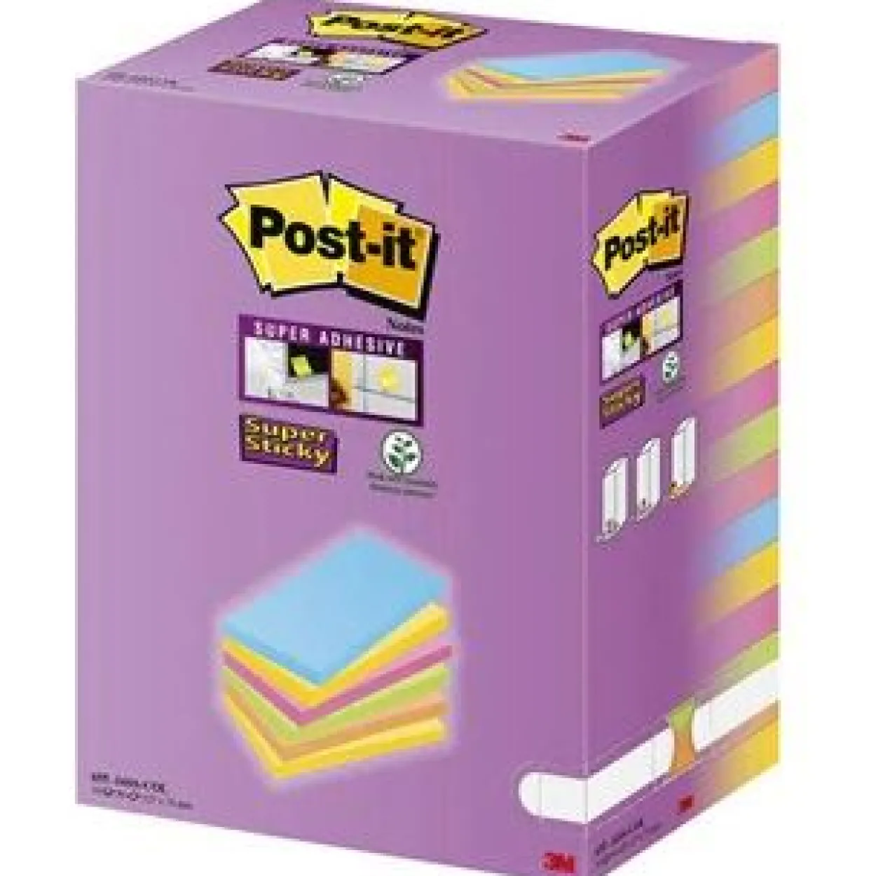 Post-it Super Sticky Notes Carnival Haftnotizen extrastark farbsortiert, 16 Blöcke 127 x 76 mm