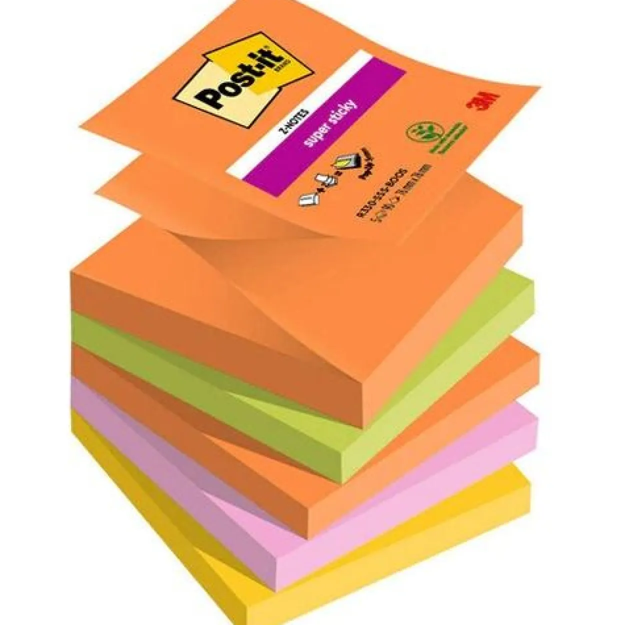 Post-it Z-Notes Boost Haftnotizen extrastark farbsortiert 5 Blöcke