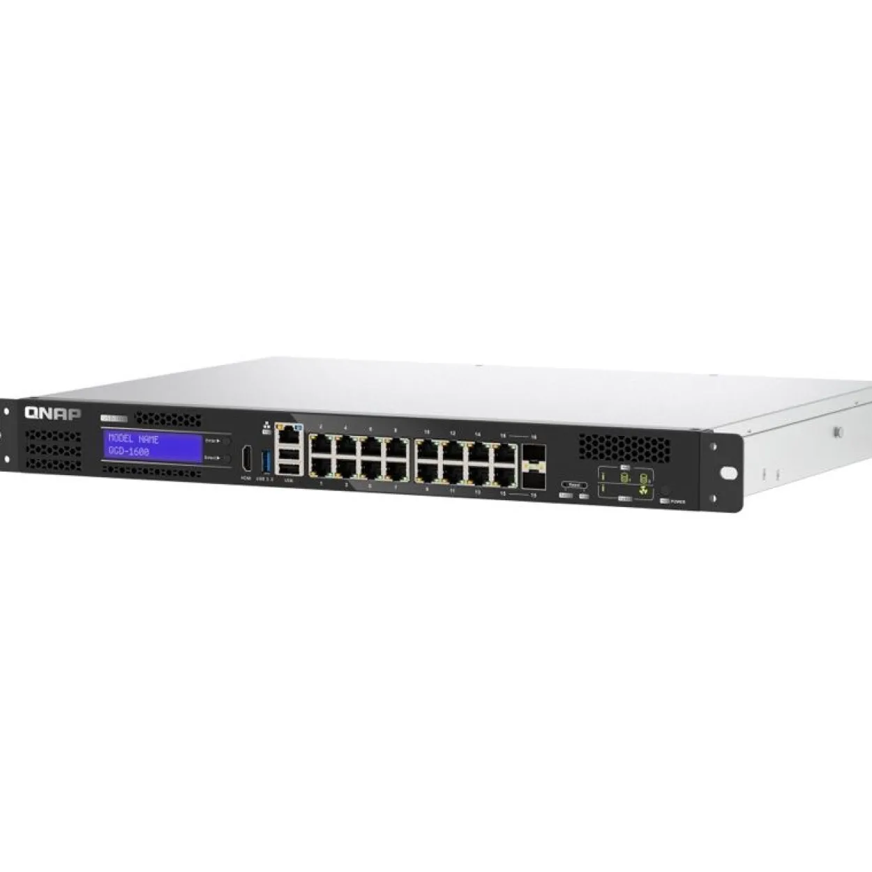 QNAP QGD-1600: 16 1GbE ports with 2 RJ45