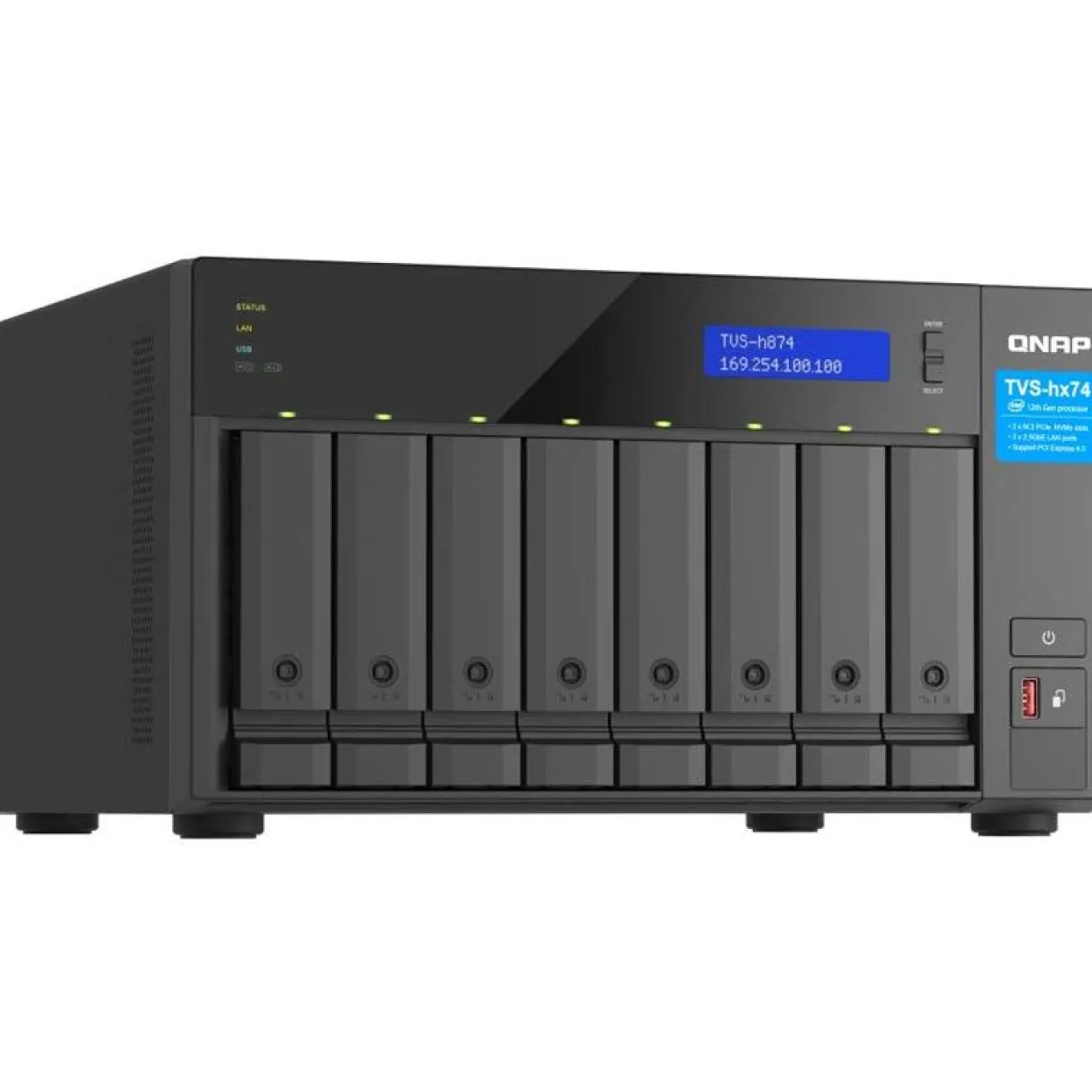QNAP TVS-H874X-I9-64G 8-bay QuTS hero NAS Intel Core i9-12900 16-core 64GB RAM