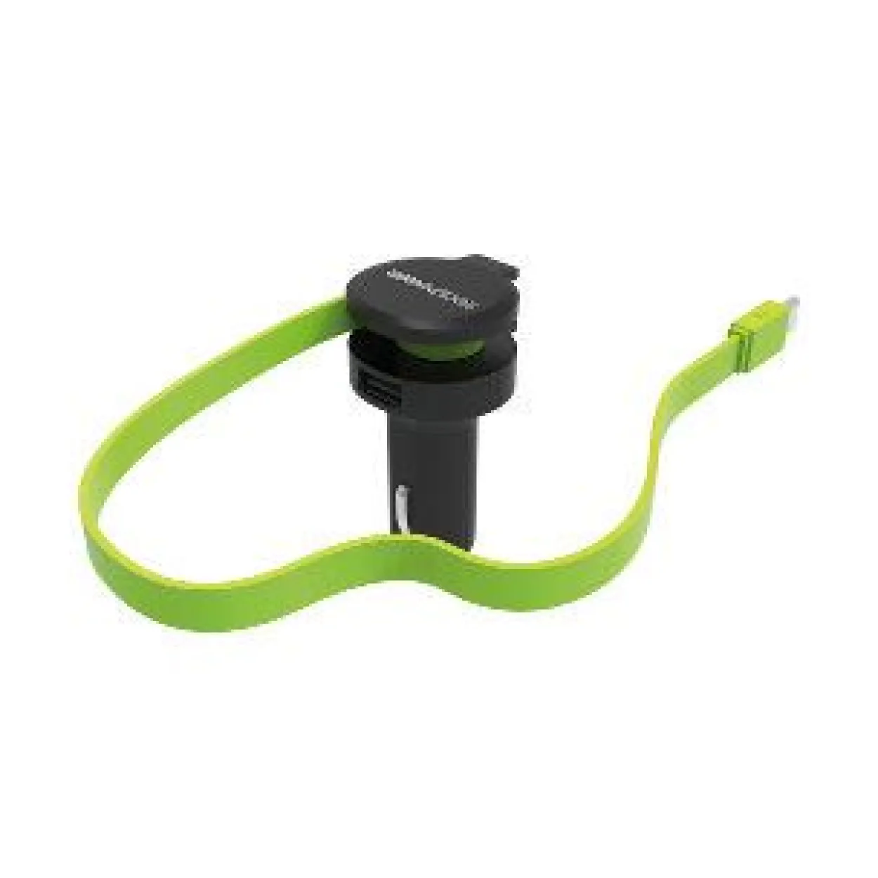 Realpower Car Charger C - integrated USB-C Cable + 1x USB