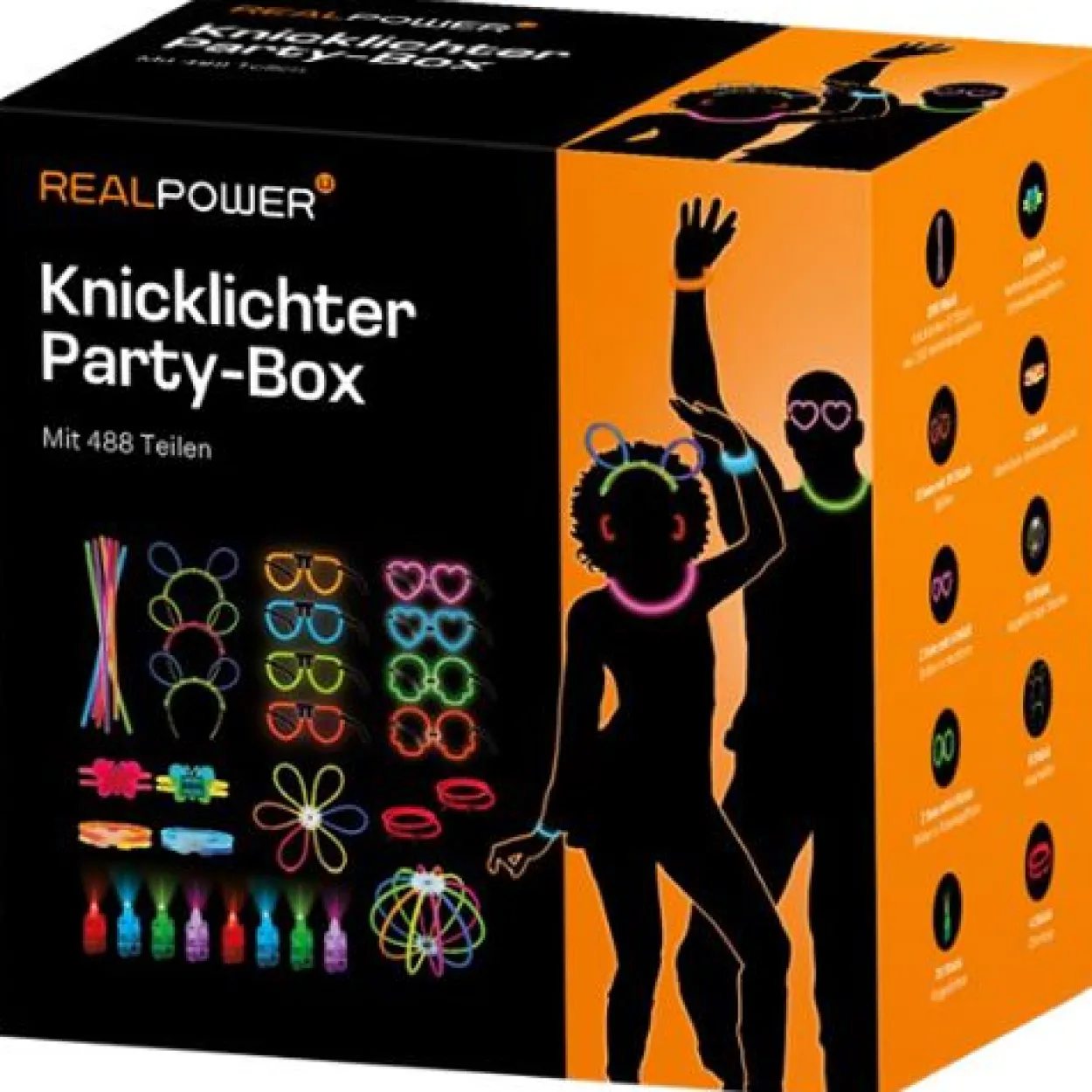Realpower Knicklichter Big party-Box,488 Teile