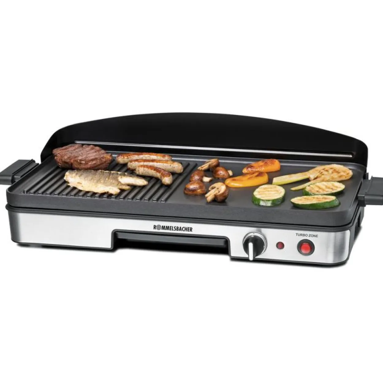 Rommelsbacher Elektrogrill BBQ 2003 (schwarz/edelstahl, 1.900 Watt)