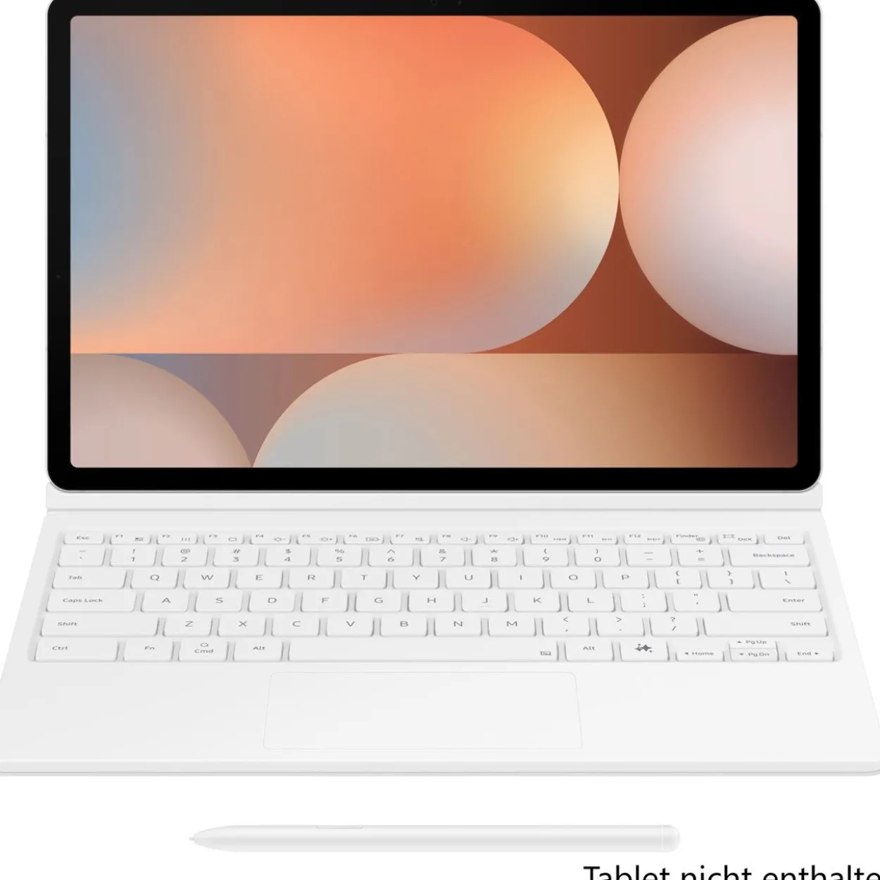 Samsung Book Cover Keyboard AI Key White, for Galaxy Tab S10+/S9+/S9 FE+, Qwerty