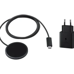 Samsung Magnet Wireless Charger 25 Watt mit Schnellladeadapter 45 W Dark Gray, EP-P2900TB