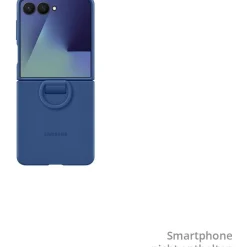 Samsung Silicone Case with Ring Blue, für Galaxy Flip7