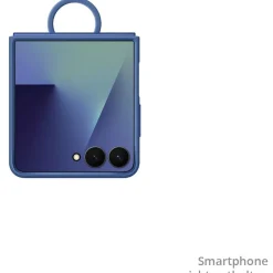 Samsung Silicone Case with Ring Blue, für Galaxy Flip7