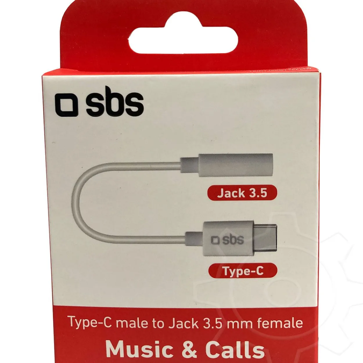SBS USB Typ C zu 3,5 mm Klinke Adapter, weiss