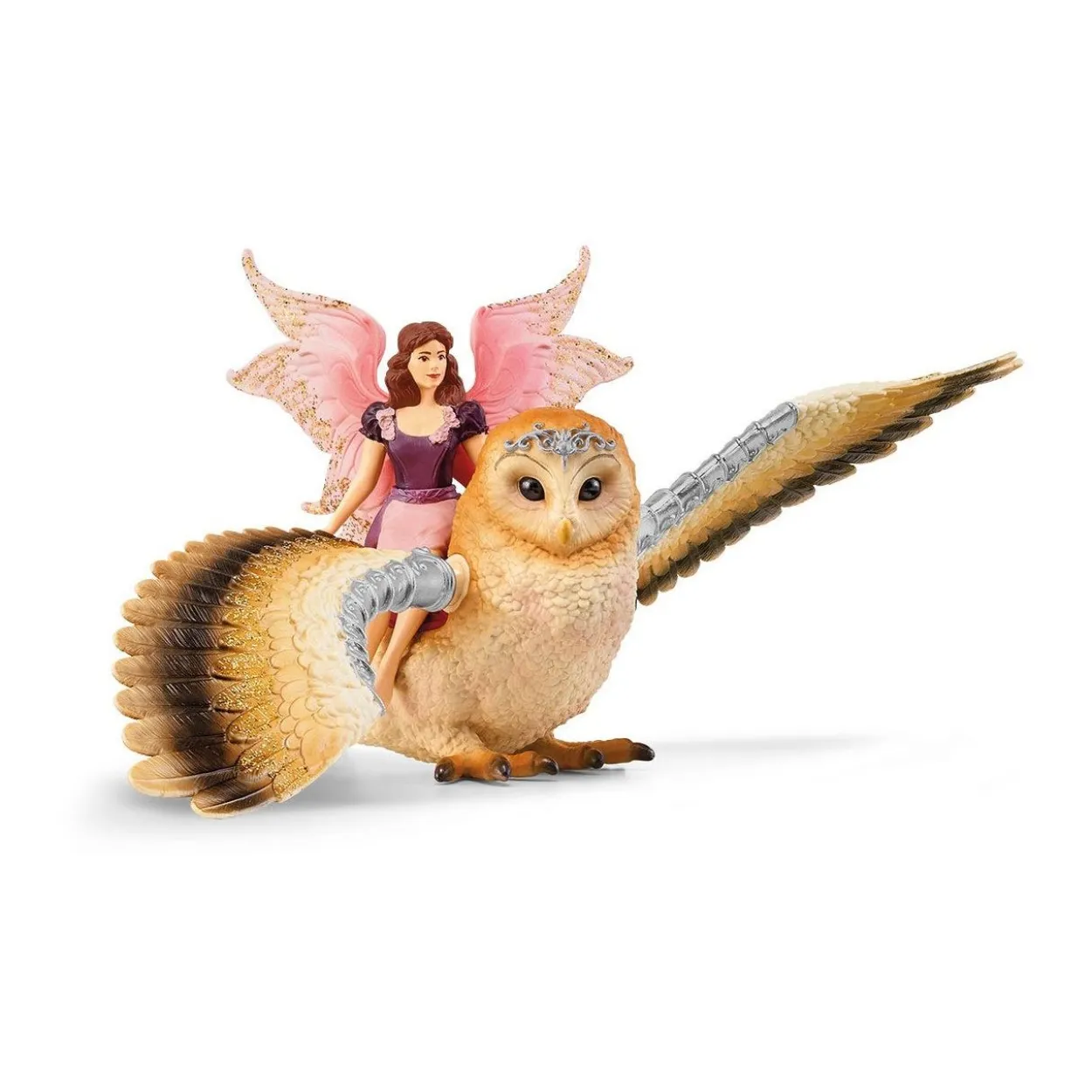 Schleich Bayala Elfe auf Glitzer-Eule V2