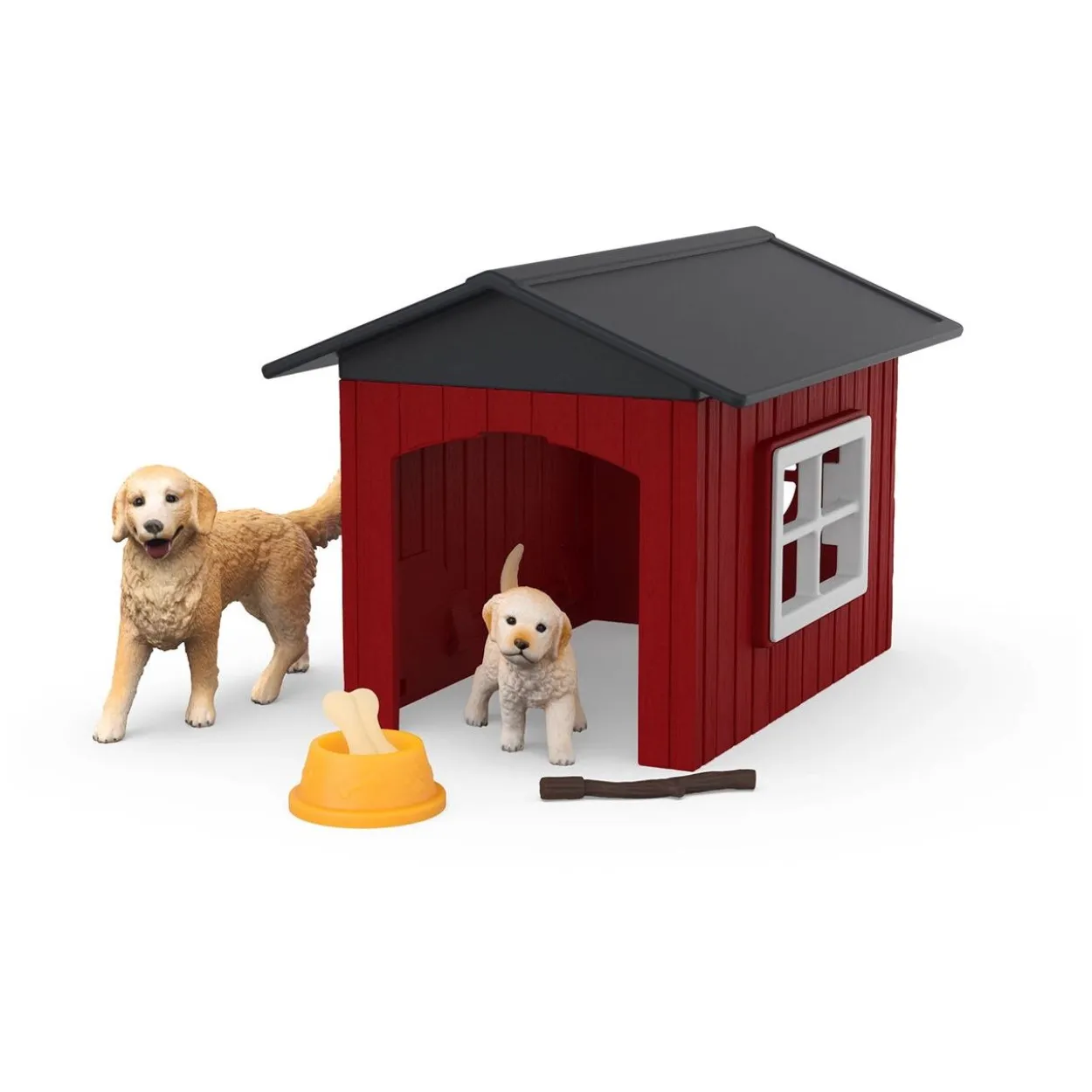 Schleich Farm World Hundehütte mit Goldenretrievern