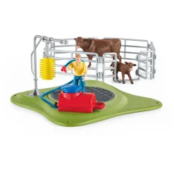 Schleich® Farm World 42529 Kuh Waschstation Spielfiguren-Set