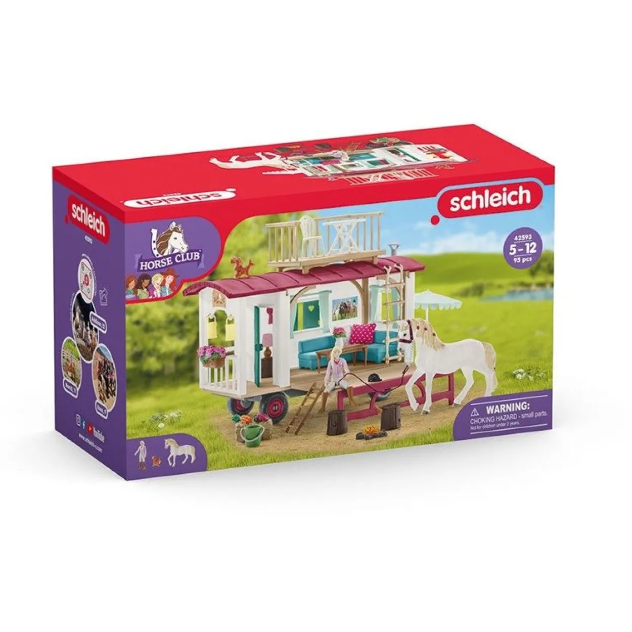 Schleich® Horse Club 42593 Wohnwagen für geheime Club-Treffen Spielfiguren-Set