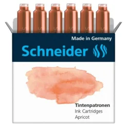 Schneider Pastell Tintenpatronen für Füller apricot 6 St.