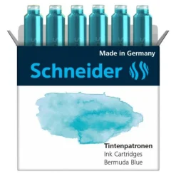 Schneider Pastell Tintenpatronen für Füller Bermuda Blue 6 St.