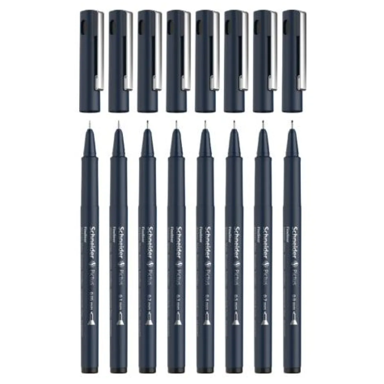 Schneider Pictus Fineliner-Set schwarz, 8 St.