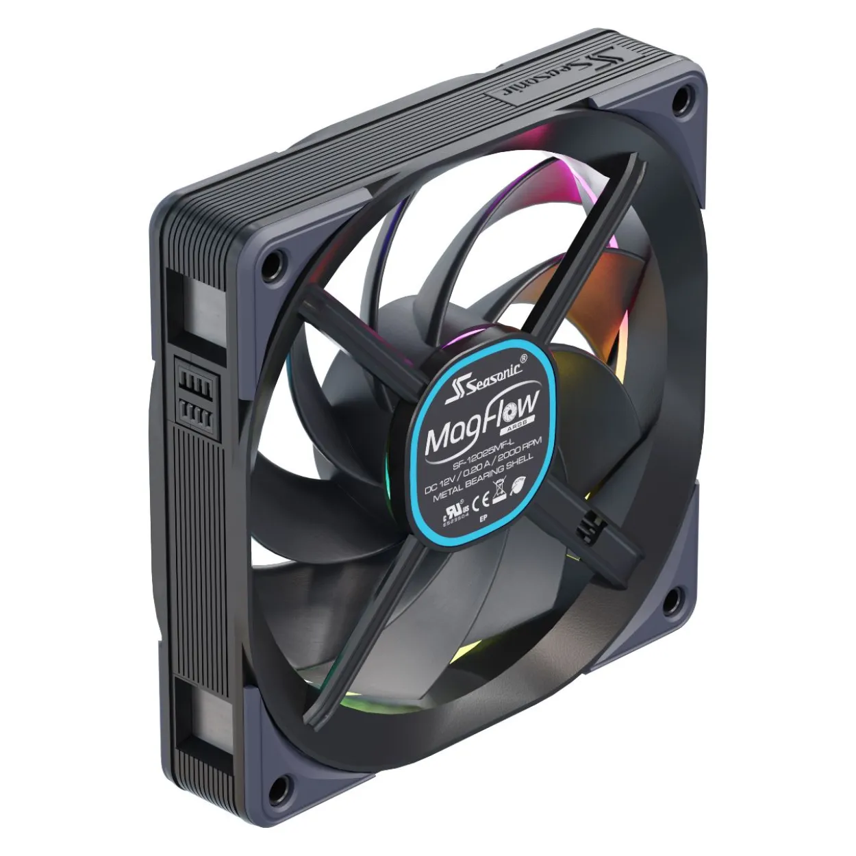 Seasonic MagFlow 1225 PWM ARGB 124.2x120.4x26.6mm 600-2000 U/min 30.16 dB(A) schwarz