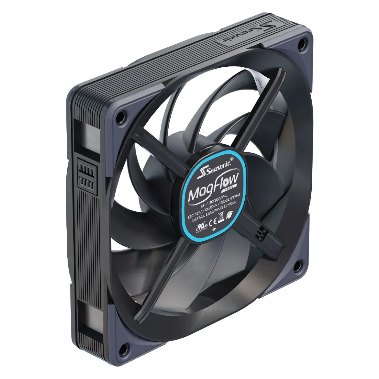Seasonic MagFlow 1225 PWM ARGB 124.2x120.4x26.6mm 600-2000 U/min 30.16 dB(A) schwarz