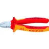 Seitenschneider VDE L.140mm Chrom m.2Komp.-Hüllen KNIPEX m.Abgleitschutz