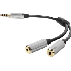 Sharkoon Kabel Adapter 2x3,5 3 Pin > 1x 3,5mm 4 Pin