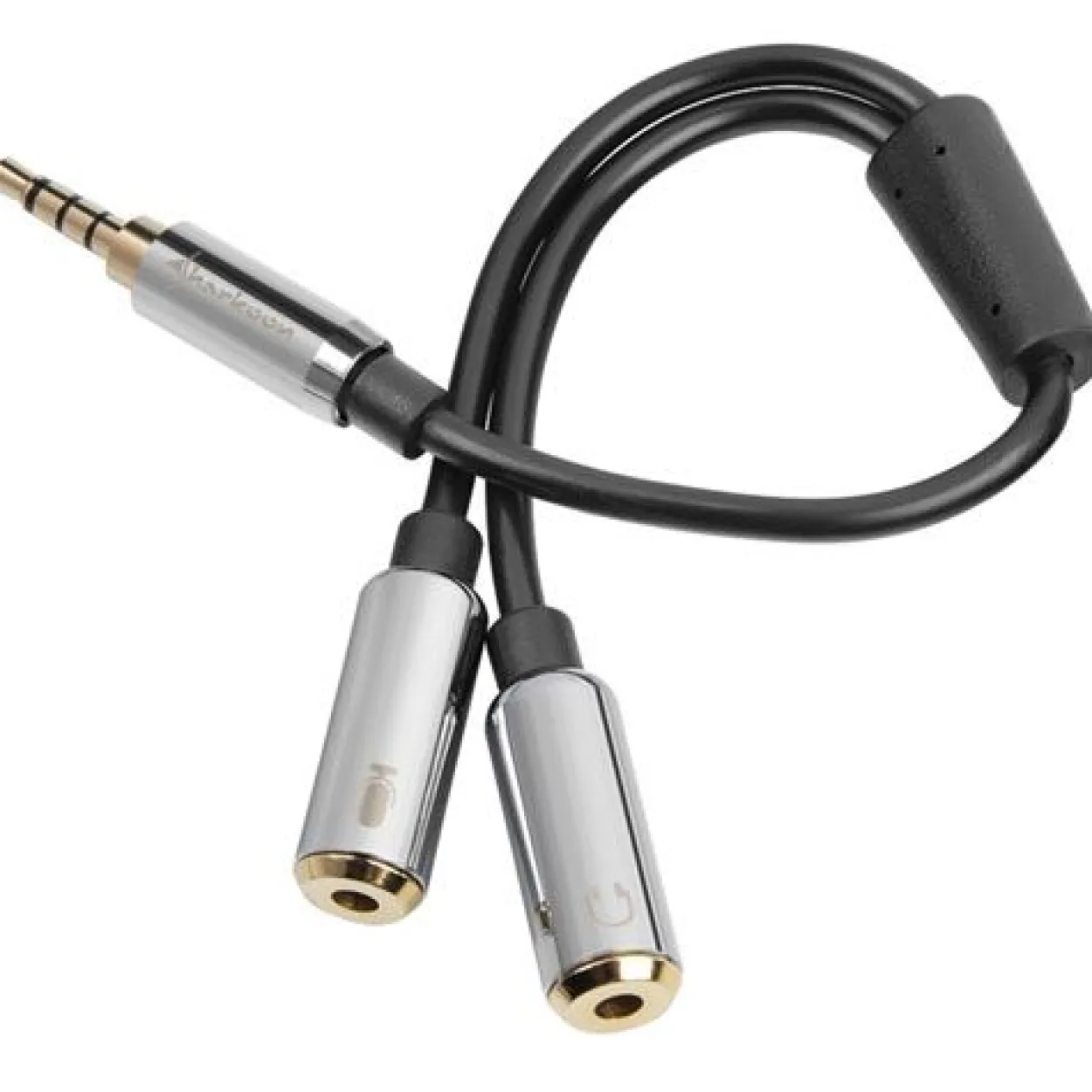 Sharkoon Kabel Adapter 2x3,5 3 Pin > 1x 3,5mm 4 Pin