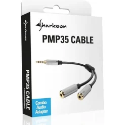 Sharkoon Kabel Adapter 2x3,5 3 Pin ><noscript><img width=