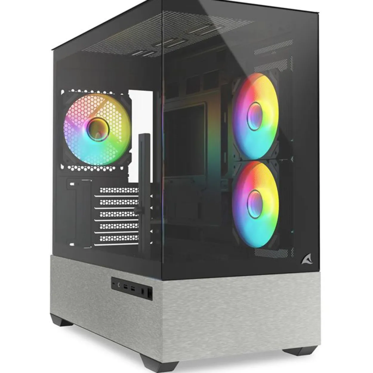 Sharkoon MK7 ARGB Mini Tower ohne Netzteil schwarz/grau