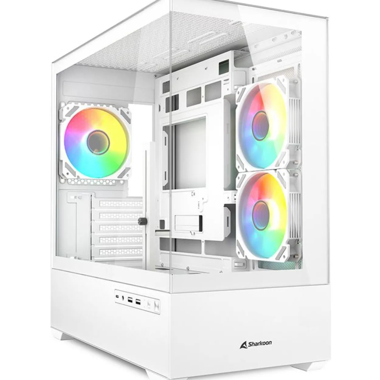Sharkoon MK6 RGB Mini Tower ohne Netzteil weiss