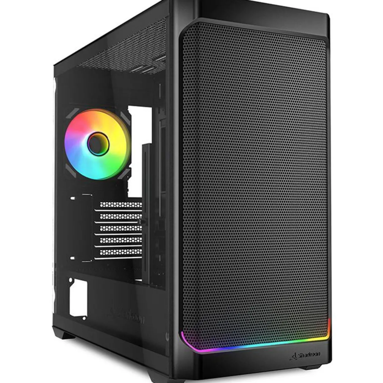 Sharkoon MK4W RGB Strip Mini Tower ohne Netzteil schwarz