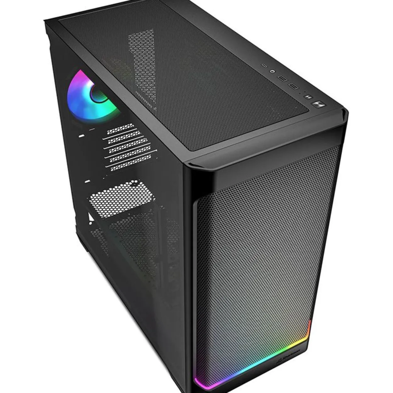 Sharkoon MK4W RGB Strip Mini Tower ohne Netzteil schwarz