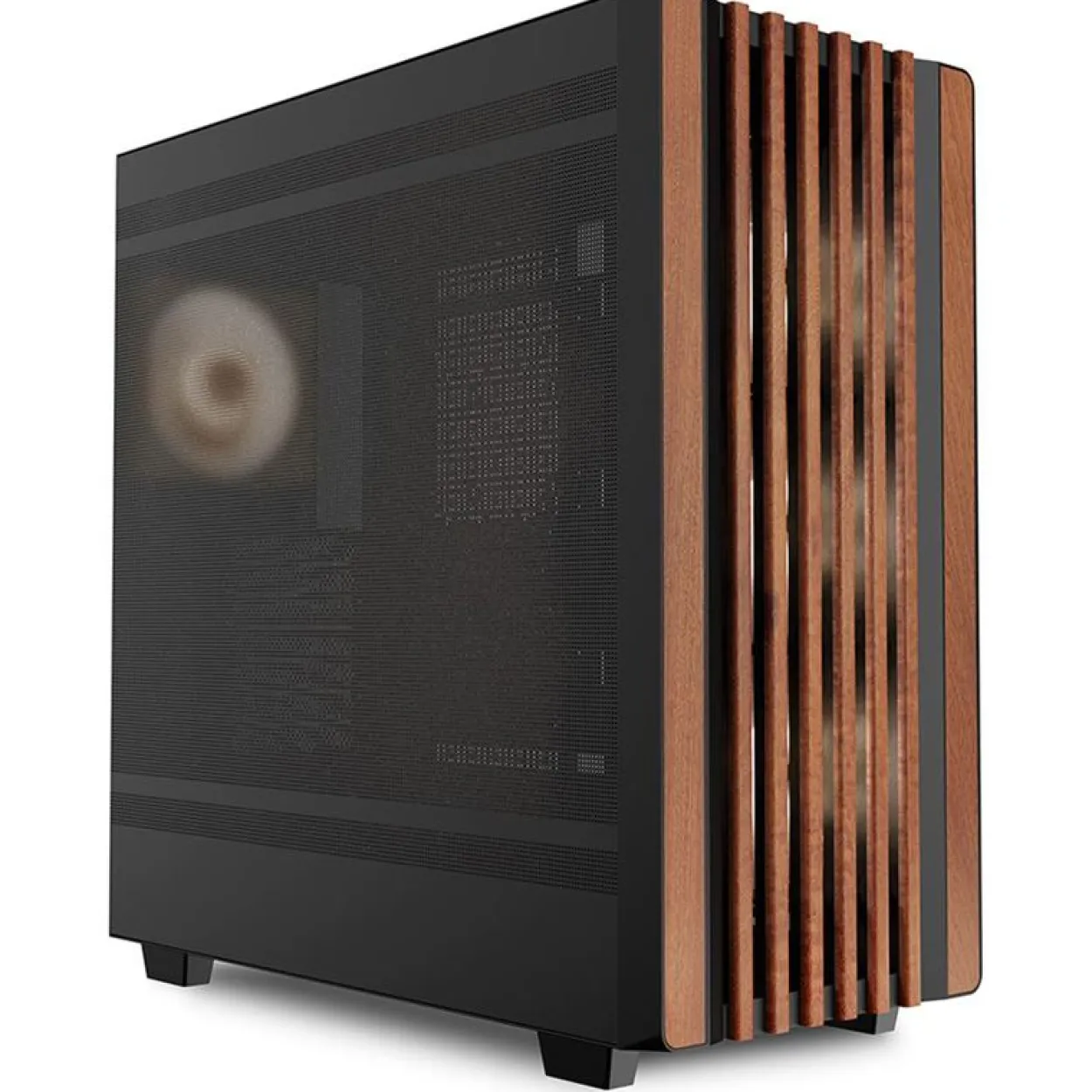 Sharkoon Rebel C70M RGB Midi Tower schwarz/braun