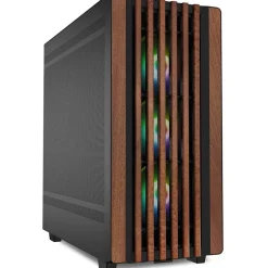 Sharkoon Rebel C70M RGB Midi Tower schwarz/braun