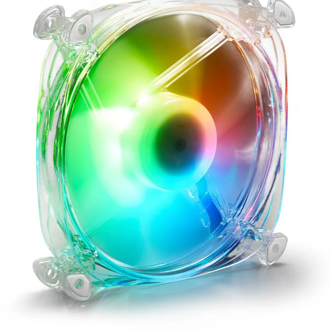 Sharkoon Shark Disc PWM RGB 120x120x25mm 400-1400 U/min 24.8 dB(A) weiß/transparent