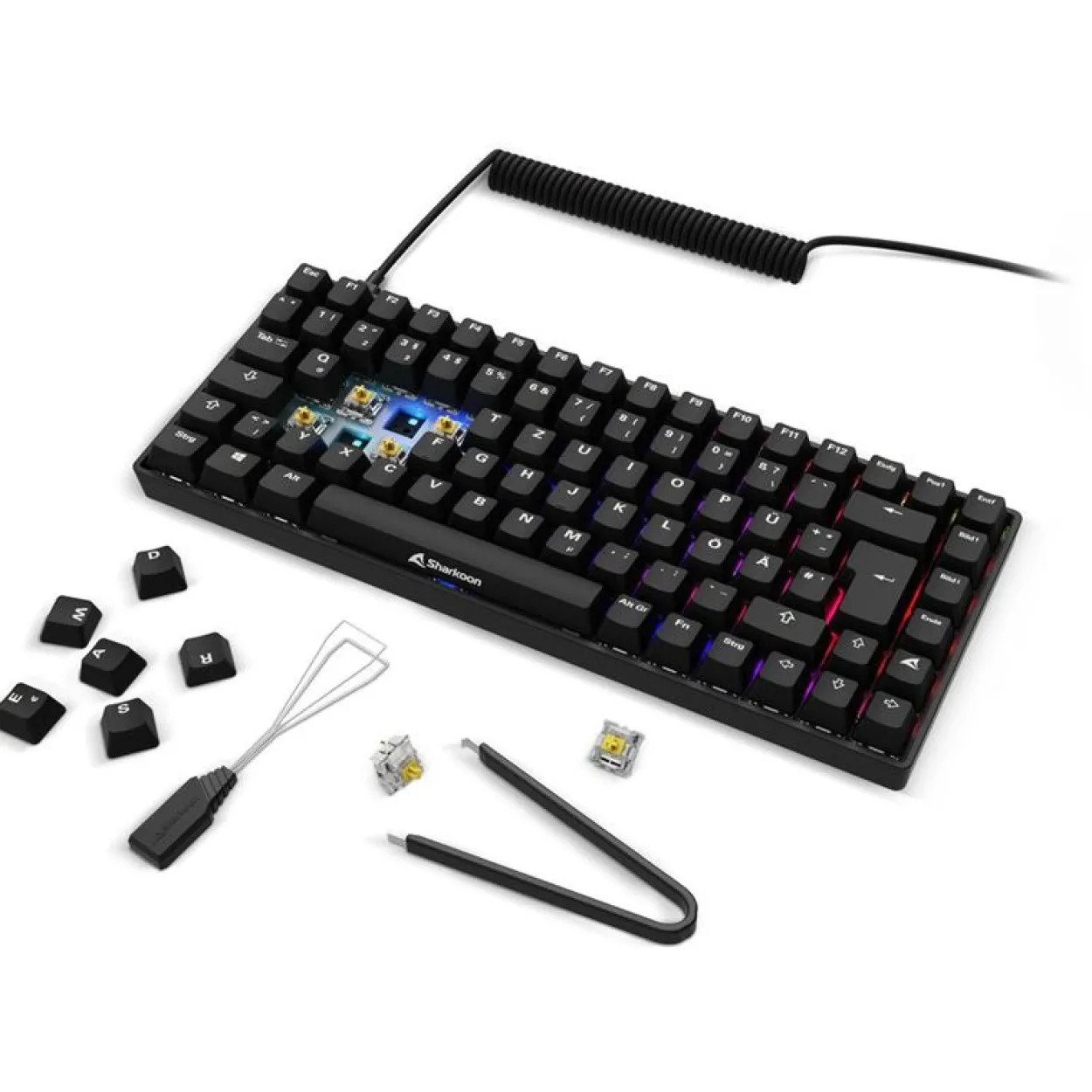 Sharkoon Skiller SGK50 S3 PBT USB Deutsch schwarz (kabelgebunden)