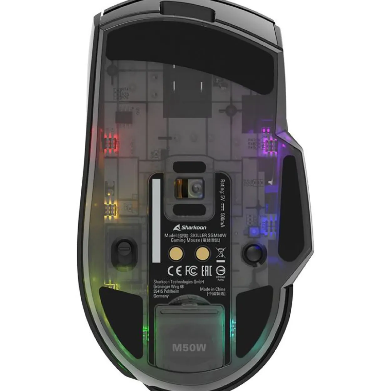 Sharkoon Skiller SGM50W 2.4 GHz und USB schwarz (kabellos)