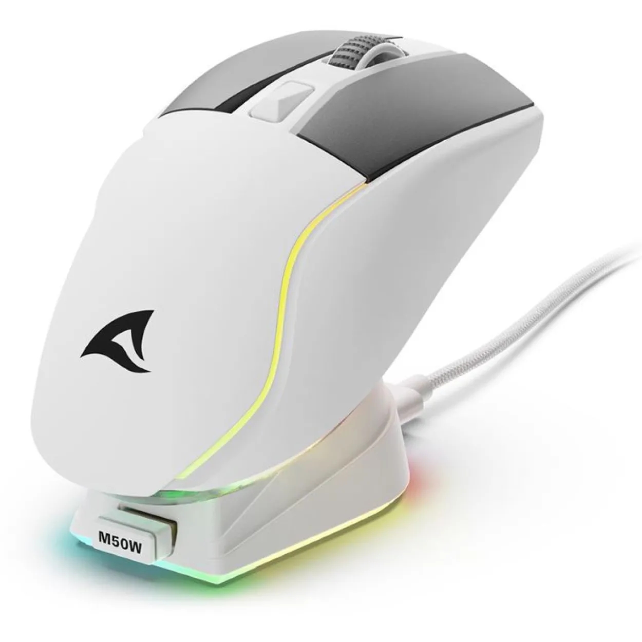 Sharkoon Skiller SGM50W 2.4 GHz und USB weiß/schwarz (kabellos)
