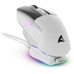 Sharkoon Skiller SGM50W 2.4 GHz und USB weiß/schwarz (kabellos)