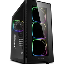 Sharkoon TG6 RGB mit Sichtfenster Midi Tower ohne Netzteil schwarz